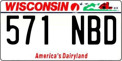 WI license plate 571NBD