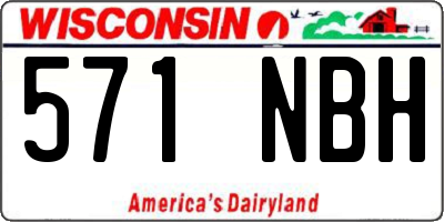 WI license plate 571NBH