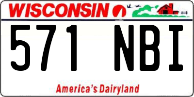 WI license plate 571NBI