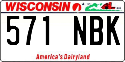 WI license plate 571NBK