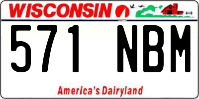 WI license plate 571NBM