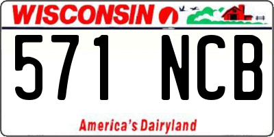 WI license plate 571NCB