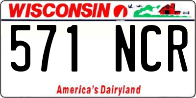 WI license plate 571NCR