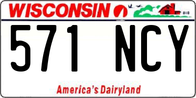 WI license plate 571NCY