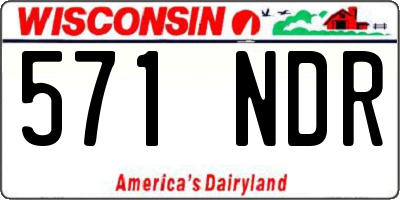 WI license plate 571NDR