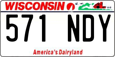 WI license plate 571NDY