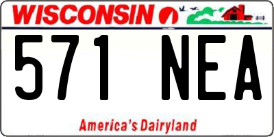 WI license plate 571NEA