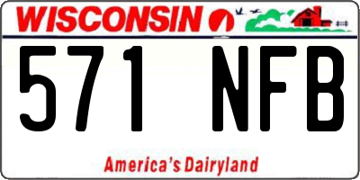 WI license plate 571NFB