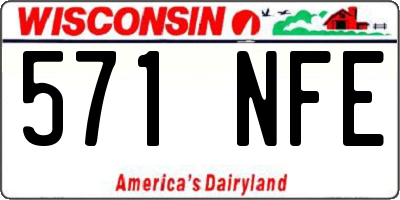 WI license plate 571NFE