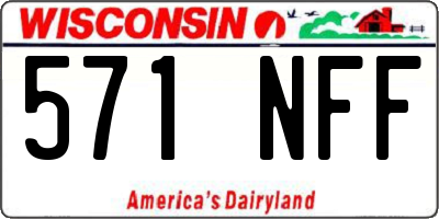 WI license plate 571NFF