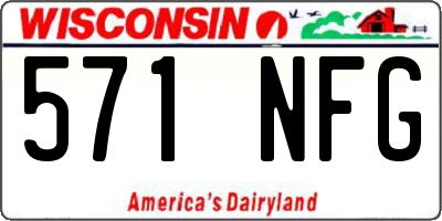 WI license plate 571NFG