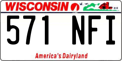 WI license plate 571NFI