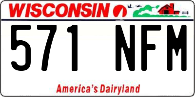 WI license plate 571NFM