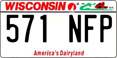 WI license plate 571NFP
