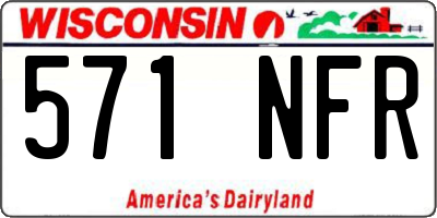 WI license plate 571NFR