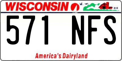 WI license plate 571NFS