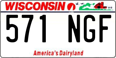 WI license plate 571NGF