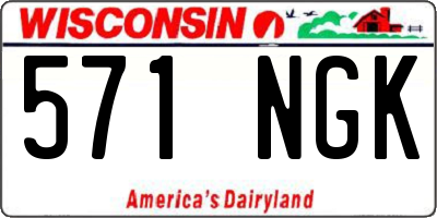 WI license plate 571NGK