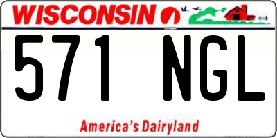 WI license plate 571NGL
