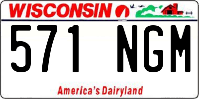 WI license plate 571NGM