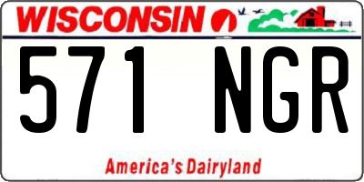 WI license plate 571NGR