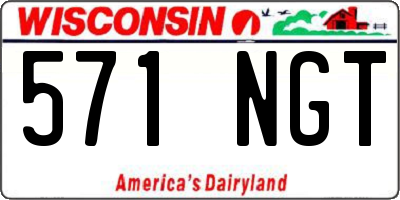 WI license plate 571NGT