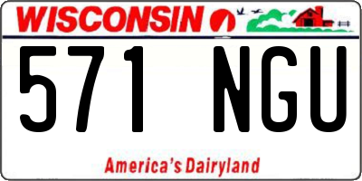 WI license plate 571NGU