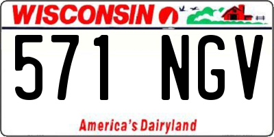 WI license plate 571NGV