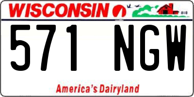 WI license plate 571NGW