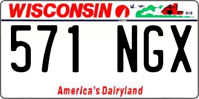 WI license plate 571NGX