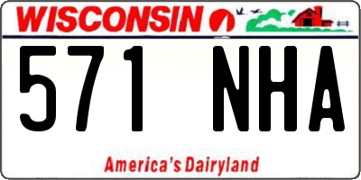 WI license plate 571NHA