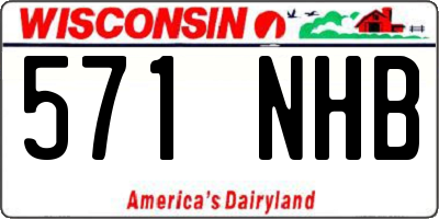 WI license plate 571NHB