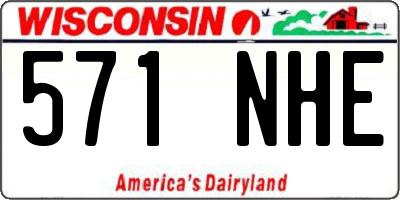 WI license plate 571NHE