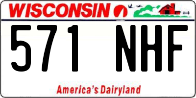 WI license plate 571NHF