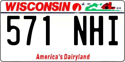 WI license plate 571NHI