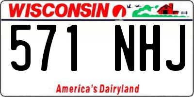 WI license plate 571NHJ
