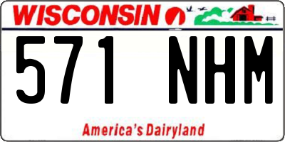 WI license plate 571NHM