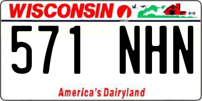 WI license plate 571NHN