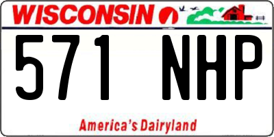 WI license plate 571NHP