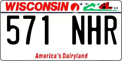 WI license plate 571NHR
