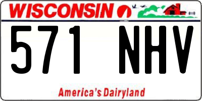 WI license plate 571NHV
