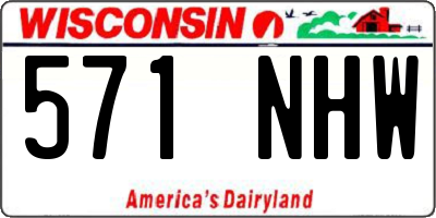 WI license plate 571NHW