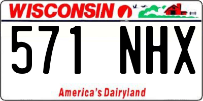 WI license plate 571NHX