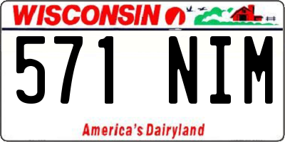 WI license plate 571NIM