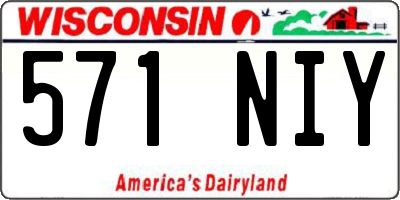 WI license plate 571NIY