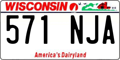WI license plate 571NJA