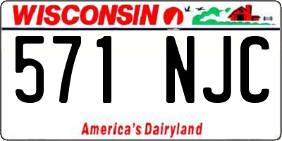 WI license plate 571NJC
