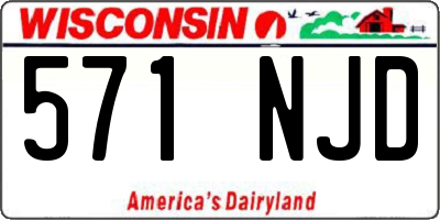 WI license plate 571NJD