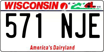 WI license plate 571NJE