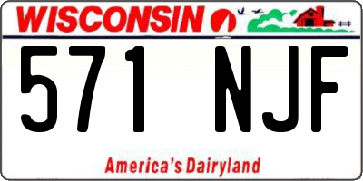 WI license plate 571NJF